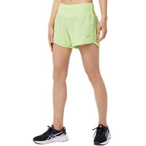 Asics Woven Run Short With Curve Yoke  - Size XL - Patterned Neon Green - NWT